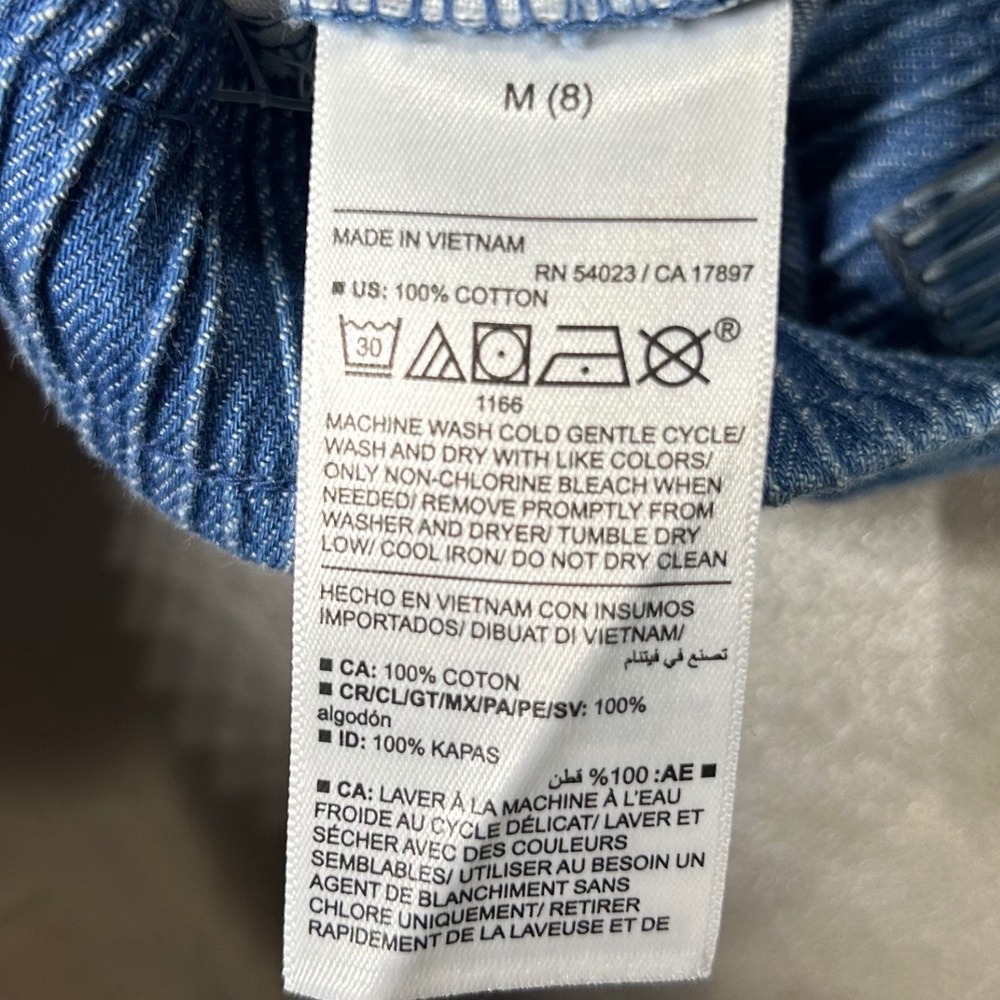 Old Navy Kids Blue Denim Drawstring Shorts Size Medium 8 Brand New - Picture 8 of 9